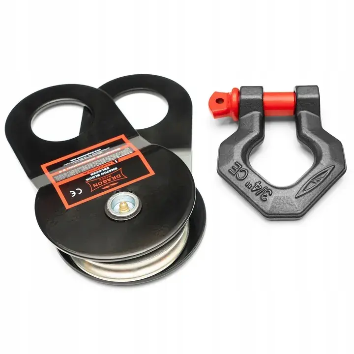 ZBLOCZE 8T,BLOCZEK 8Ton + SZEKLA 3/4 PODWAJA UCIĄG Premium