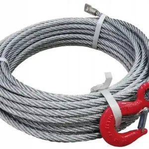 Wysoka jakość Lina stalowa do wyciągarki wciągarki 6mm 10m hak