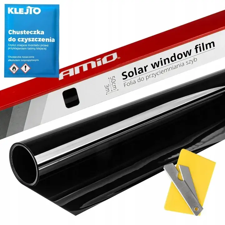 Wyprzedaż FOLIA DO PRZYCIEMNIANIA SZYB 75x300 super ciemna 95% + ODTŁUSZCZACZ