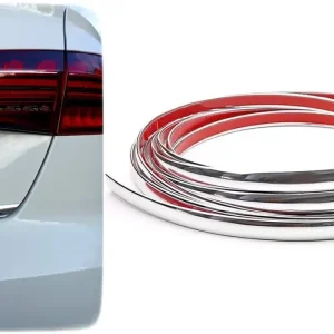 Ekspresowa dostawa LISTWA CHROM 15mm 5 METRÓW 5M OZDOBNA CHROMOWANA TAŚMA SAMOCHODOWA NA AUTO