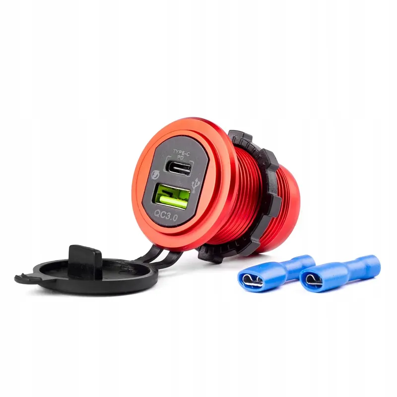 Wodoodporna ładowarka z gniazdami USB+USB-C 12/24V Oferta