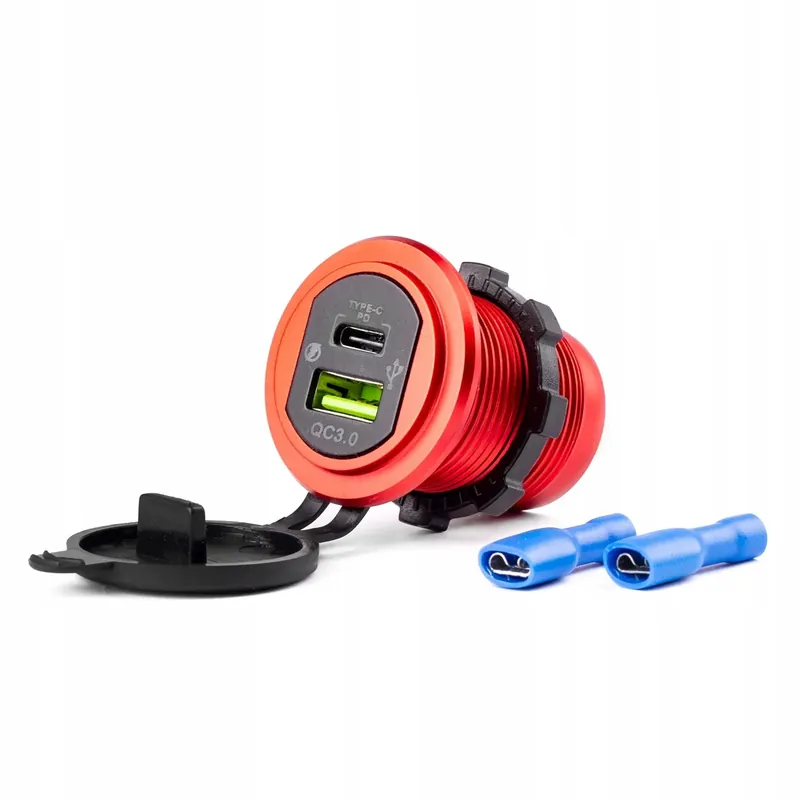 Wodoodporna ładowarka z gniazdami USB+USB-C 12/24V Niska cena