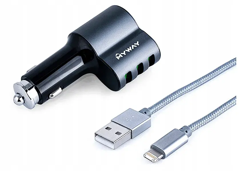12/24V 5.1A ŁADOWARKA SAMOCHODOWA MYWAY USB +KABEL Ostatnia szansa