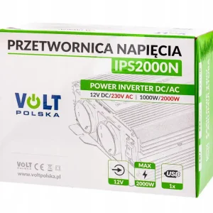 Darmowa dostawa 2 x Przetwornica Volt Polska IPS-2000N 12V / 230V 1000/2000W