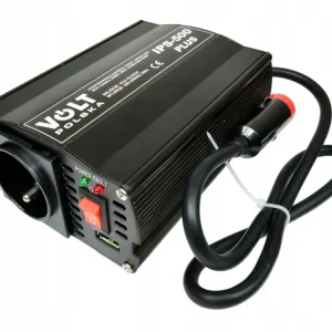 Rabat PRZETWORNICA SAMOCHODOWA 12V 230V 350W/500W SINUS MODYFIK. GRZAŁKA KOMPUTER