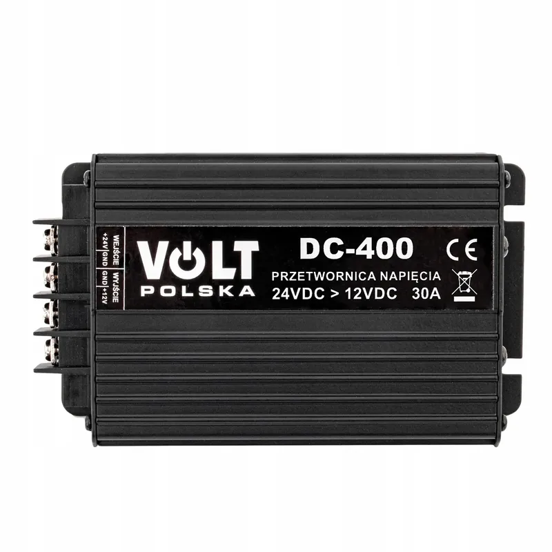 REDUKTOR NAPIĘCIA 24V/ 12V PRZETWORNICA OBNIŻAJĄCA NAPIĘCIE 24V NA 12V 400W Oryginalny