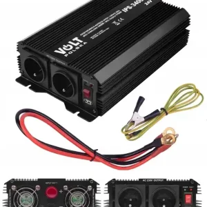 PRZETWORNICA TIR 24V 230V 1700W/3400W SINUS MODYFIKOWANY GRZAŁKA KOMPUTER Tani