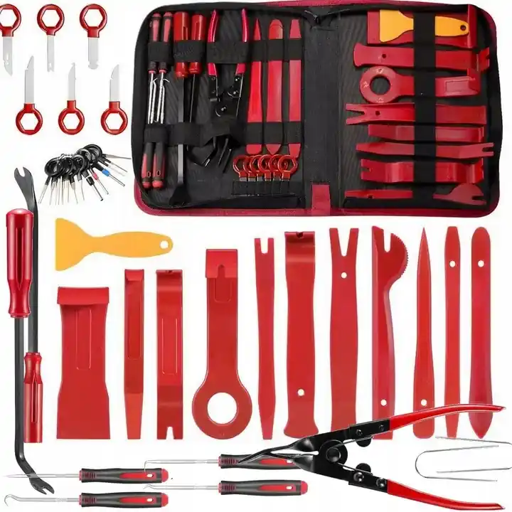 Zwrot pieniędzy Ściągacze zestaw ściągaczy klucze narzędzi do demontażu tapicerki radia 39