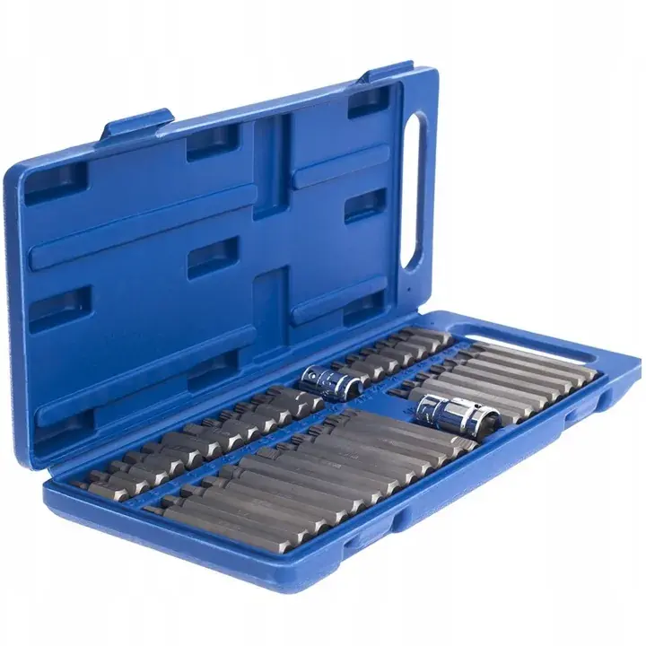 Wysoka jakość KLUCZE TORX SPLINE IMBUSOWE 40 el. CrV WYSOKA JAKOŚĆ + KASETKA