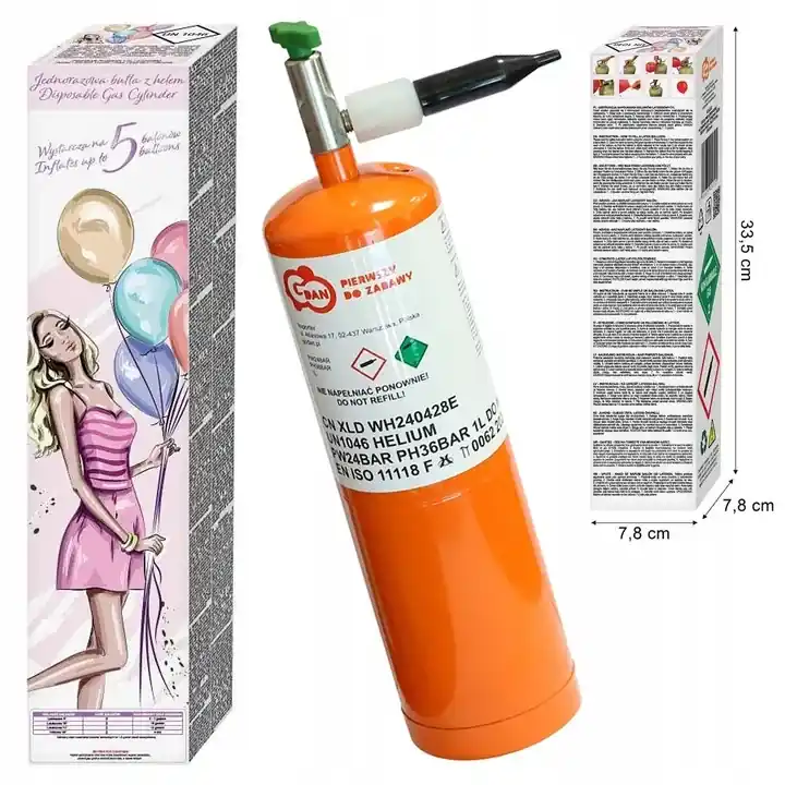 Zwrot pieniędzy BUTLA Z HELEM JEDNORAZOWA NA 5 BALONÓW O ROMIARZE 9 CALI HG-BJ05 GODAN