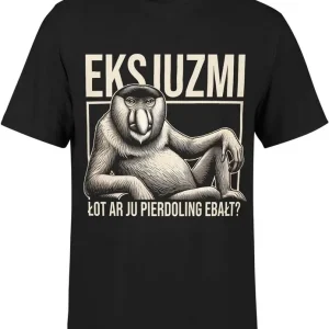 Zamów teraz Koszulka męska Ekskjuzmi what are you pier-oling Nosacz Typowy Janusz S