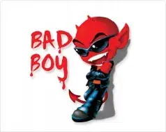 Autentyczny Naklejka Nalepka Samochód Diabełek Bad Boy Rybnik