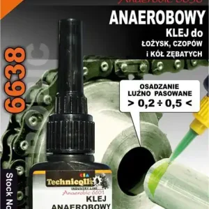 Zwrot pieniędzy Technicqll Klej anaerobowy do łożysk, czopów i kół zębatych 6638 10g A-242