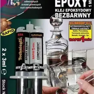 Szybka dostawa Technicqll Technicqll - Klej epoksydowy 1 min bezbarwny 2x3ml uniwersalny