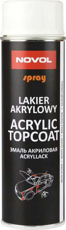 Novol SPRAY ACRYL TOPCOAT BIAÅY POÅYSK 500 ML Tani