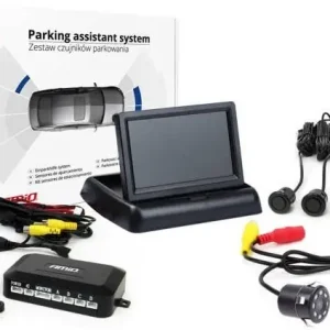 AMiO Zestaw czujników parkowania tft02 4,3" z kamerą hd-307-ir 4 sensory czarne "gold" Wyprzedaż