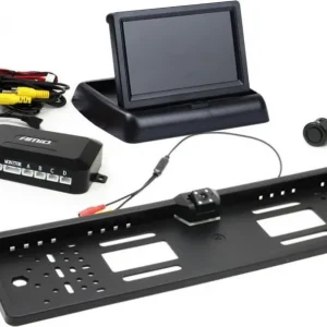 AMiO Zestaw czujników parkowania tft02 4,3" z kamerą hd-402-led 4 sensory czarne "gold" Ekspresowa dostawa