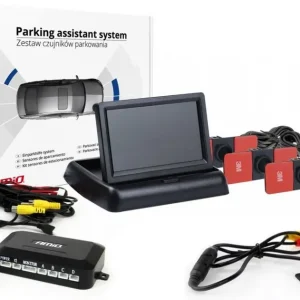 AMiO Zestaw czujników parkowania tft02 4,3" z kamerą hd-315-led 4 sensory czarne wewnętrzne Oferta