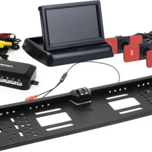 AMiO Zestaw czujników parkowania tft02 4,3" z kamerą hd-402-led 4 sensory czarne wewnętrzne Oferta