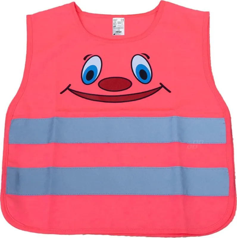 AMiO Kamizelka ostrzegawcza odblaskowa dziecięca różowa uśmiech amio-03988 Ekspresowa dostawa