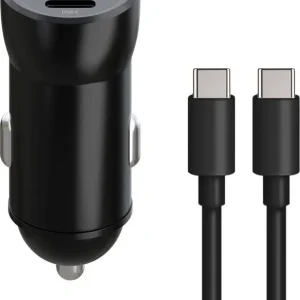 Ładowarka TelForceOne Maxlife Ładowarka Samochodowa Pd Qc Mxcc-04 1X Usb-C 1X Usb 20W Czarna + Kabel Usb-C - Usb-C 60W Ostatnia szansa