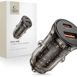 Zwrot pieniędzy TECH-PROTECT CC01 2-PORT CAR CHARGER PD45W/QC3.0 BLACK