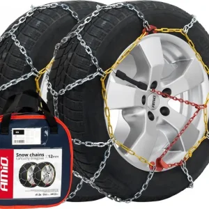 AMiO 02113 Łańcuchy śniegowe 12mm KN-80 Premium