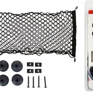 Darmowa dostawa AMiO Siatka do mocowania bagażu AMIO 100x40 cm (z kieszenią i uchwytami)