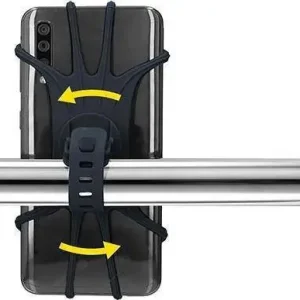 Dunlop Dunlop - uchwyt rowerowy do telefonu 10-15 cm obrotowy (czarny) Tani