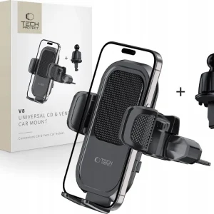TECH-PROTECT V8 UNIVERSAL CD & VENT CAR MOUNT BLACK Wysoka jakość