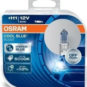 Niska cena Osram Automobilinės lemputės Osram Cool Blue Boost H1, 80W, 2 vnt.