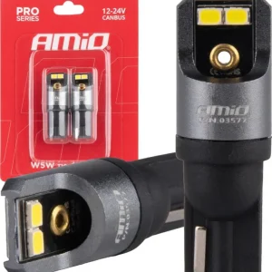 AMiO Żarówki led canbus pro t10 w5w 4x2016 smd białe 12v 24v amio-03577 Popularny