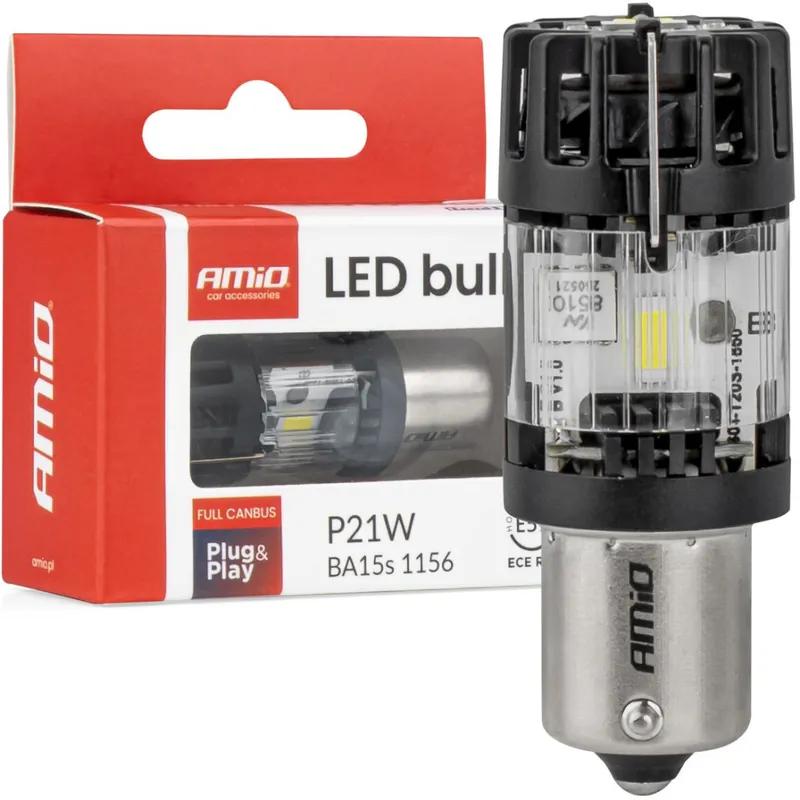 AMiO Żarówka led lumitec ba15s p21w 12v full canbus biały amio-04688 Zamów teraz