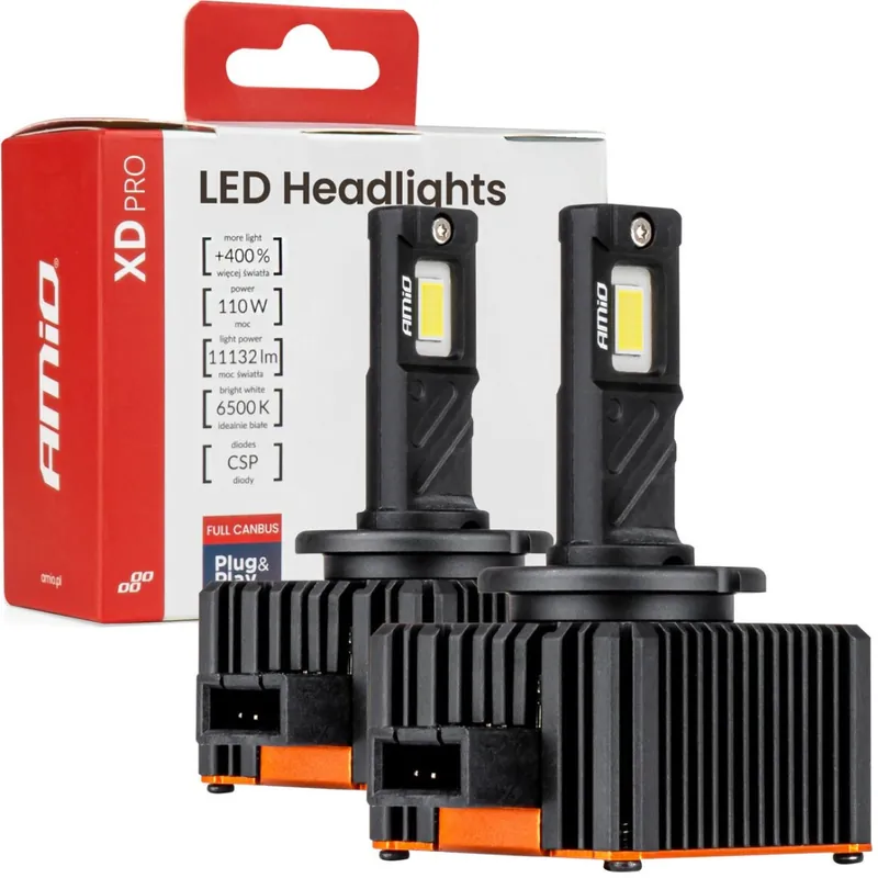 Żarówki samochodowe led xd pro d1s d1r full canbus amio-04679 Wyprzedaż