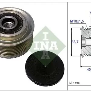INA Sprzęgło jednokierunkowe alternatora INA 535 0079 10 Szybka dostawa