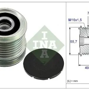 INA Sprzęgło jednokierunkowe alternatora INA 535 0165 10 Popularny