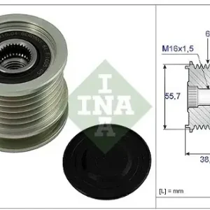 INA Sprzęgło jednokierunkowe alternatora INA 535 0013 10 Oryginalny