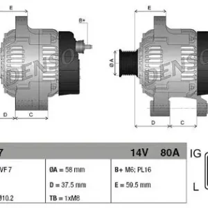 DENSO Alternator DAN1347 Rabat