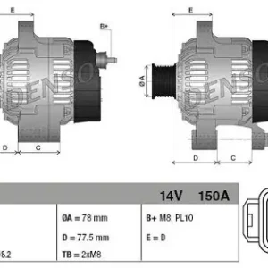 Autentyczny DENSO Alternator DAN932