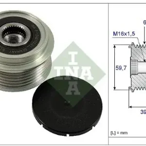 INA Sprzęgło jednokierunkowe alternatora INA 535 0065 10 Szybka dostawa