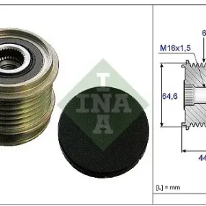 INA Sprzęgło jednokierunkowe alternatora INA 535 0130 10 Autentyczny