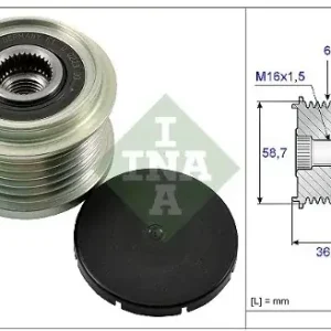 Darmowa dostawa INA Sprzęgło jednokierunkowe alternatora INA 535 0160 10