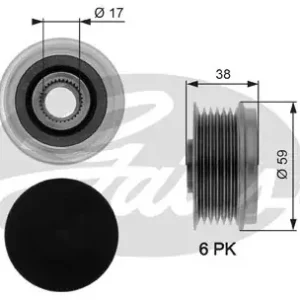 Darmowa dostawa GATES Alternator - sprzęgło jednokierunkowe GATES OAP7039