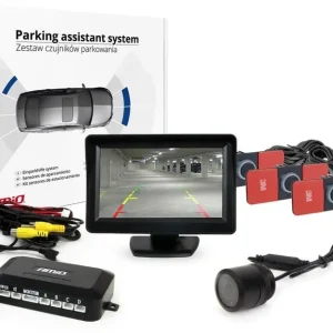 Zamów teraz AMiO Zestaw czujników parkowania tft 4,3 z kamerą hd-310 4 sensory białe
