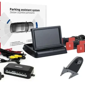 Zestaw czujników parkowania tft02 4,3" z kamerą hd-502-ir 4 sensory czarne wewnętrzne Oferta