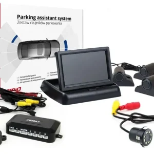 Zestaw czujników parkowania tft02 4,3" z kamerą hd-308-led 4 sensory czarne truck Rabat