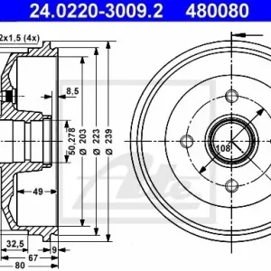 ATE BĘBEN HAM 24.0220-3009.2 FORD ESCORT VII 1.3, 1.4, 1.6 16V 95-98 - Bezpłatny zwrot do 30 dni, największy wybór produktów. 24.0220-3009.2 Bezpieczna płatność