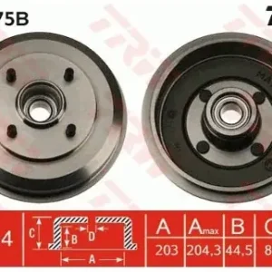 Autentyczny TRW Bęben hamulcowy DB4275B