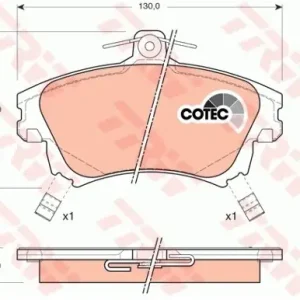 Promocja TRW Zestaw klocków hamulcowych, hamulce tarczowe GDB1313