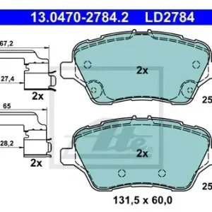 ATE Klocki hamulcowe ATE 13.0470-2784.2 Kup teraz